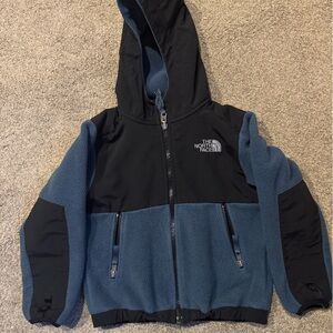 Northface fleece jacket blue black xxs 5 boys